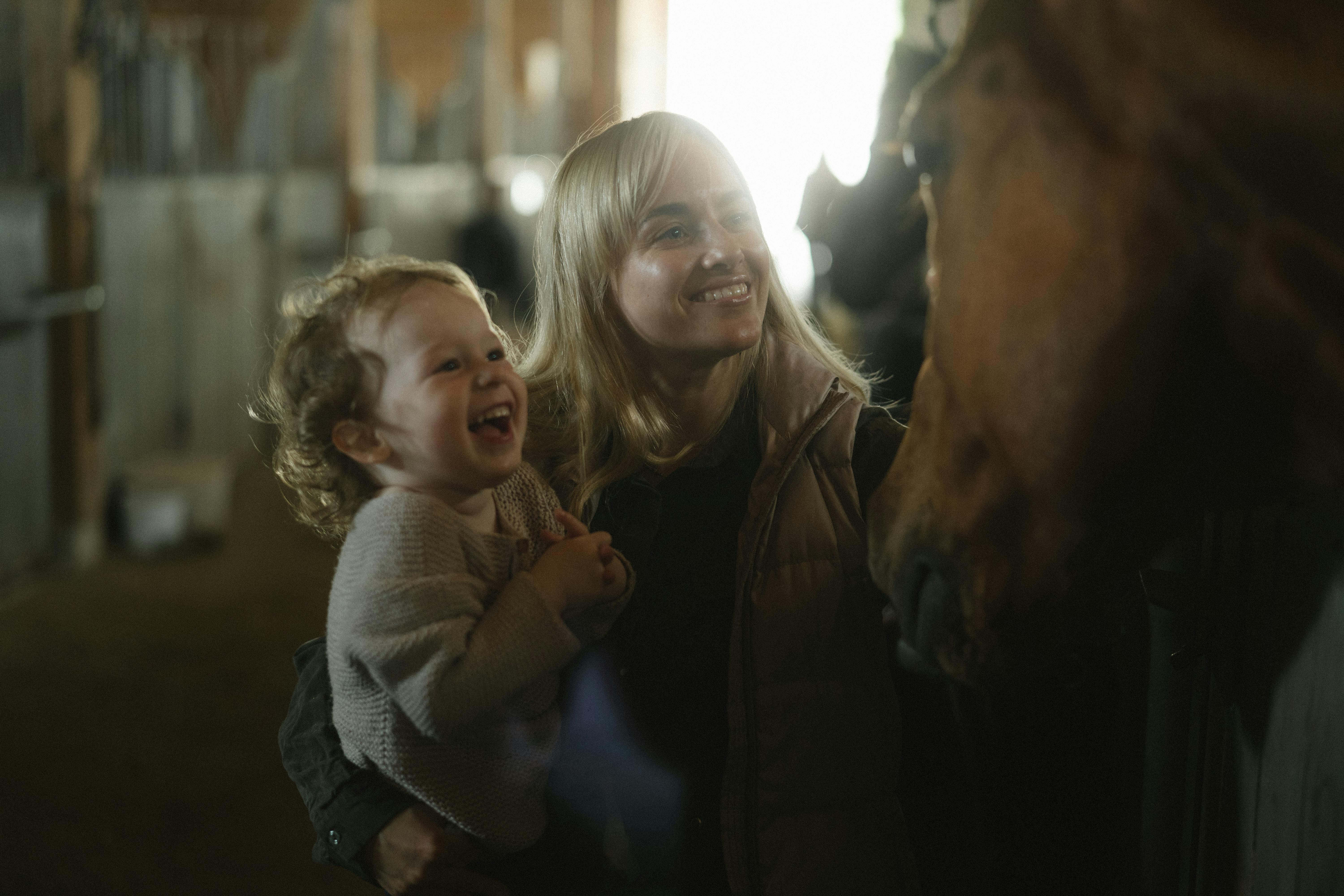 Stallszene auf dem Pferdehof Kierstein